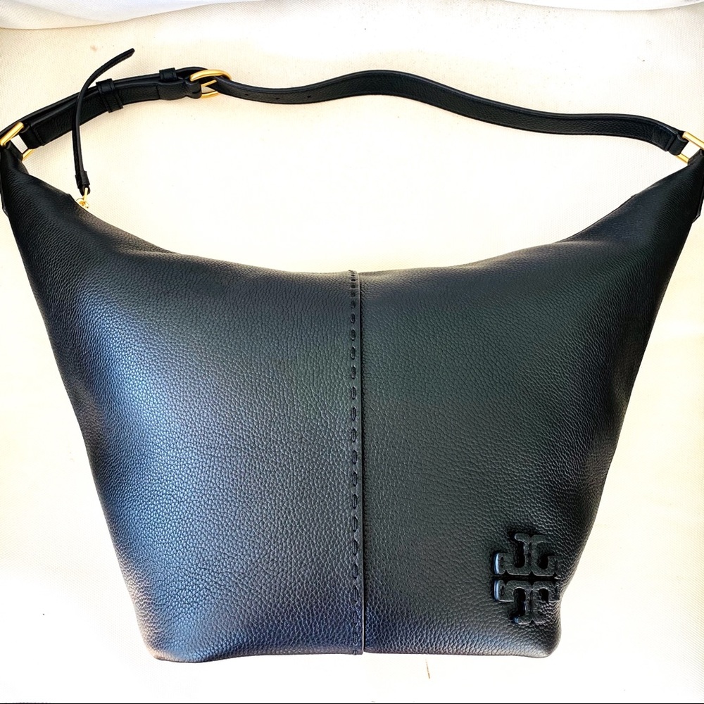 Tory Burch Black McGraw Zip Bucket Bag NWOT - Picture 11 of 16